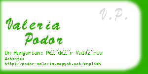 valeria podor business card